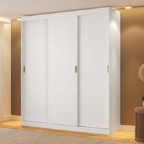 Guarda Roupa Casal West Carraro 3 Portas de Correr 4 Gavetas Branco Guarda Roupa Casal West Carraro 3 Portas de Correr 4 Gavetas Branco