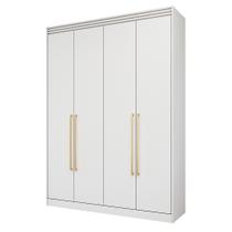 Guarda-Roupa Casal Zoe 4 Portas de Abrir 2 Gavetas 100% MDF PM Home Guarda-Roupa Casal Zoe 4 Portas de Abrir 2 Gavetas 100% MDF PM Home