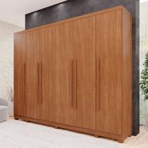 Guarda-Roupa Casals 6 Portas 6 Gavetas com Pés Angra Marrom/Cinamomo