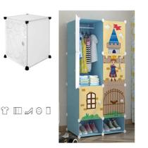 Guarda roupa castelo modular organizador armario sapateira brinquedos prateleiras multiuso infantil - KANGUR