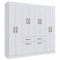 Guarda Roupa Catalunha Casal 10 Portas 2 Gavetas Doripel Cor Branco