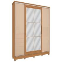 Guarda Roupa CB01N565 4 Portas de Correr com Espelho e Pés Kappesberg