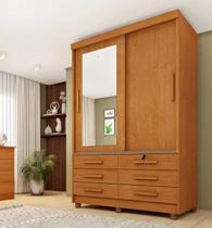 Guarda Roupa Chicago 2 Portas Com Espelho e Pés Móveis Tcil