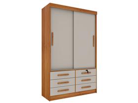 Guarda Roupa Chicago 2 Portas de correr e 6 Gavetas Externas Tcil Cinamomo Off Guarda Roupa Chicago 2 Portas de correr e 6 Gavetas Externas Tcil Cinamomo Off