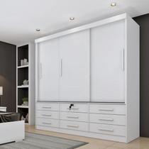 Guarda Roupa Chicago 3 Portas 9 Gavetas - Móveis Tcil Guarda Roupa Chicago 3 Portas 9 Gavetas - Móveis Tcil