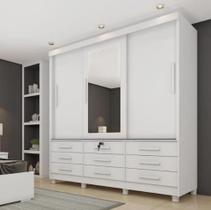 Guarda Roupa Chicago 3 Portas com Espelho e Pés Móveis Tcil