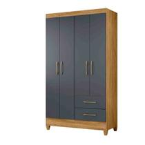 Guarda-Roupa Chile 4 Portas Freijó/Cinza Moval Móveis