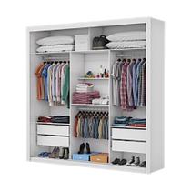 Guarda Roupa Clara Plus Gold Branco Da Carioca 185x46x208 cm