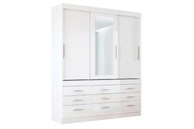Guarda Roupa Click 3.9 3 Portas Correr 9 Gavetas Santos Andira