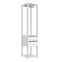 Guarda Roupa Closet 02 Gavetas 183x40cm Branco Proddy Branco Guarda Roupa Closet 02 Gavetas 183x40cm Branco Proddy Branco