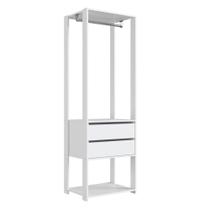 Guarda Roupa Closet 02 Gavetas 183x60cm Branco Proddy Branco Guarda Roupa Closet 02 Gavetas 183x60cm Branco Proddy Branco
