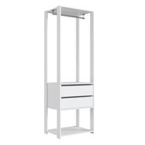 Guarda Roupa Closet 02 Gavetas 183X60cm Branco PRODDY Guarda Roupa Closet 02 Gavetas 183X60cm Branco PRODDY