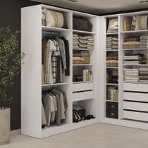 Guarda-roupa Closet 2 Gavetas Kappesberg Adapt Branco 158cm Guarda-roupa Closet 2 Gavetas Kappesberg Adapt Branco 158cm