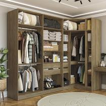 Guarda-roupa Closet 2 Gvts Kappesberg Adapt Nogueira 158cm
