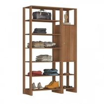 Guarda-Roupa Closet 2 Peças 1 Porta com 2 Prateleiras e 9 Nichos Yes