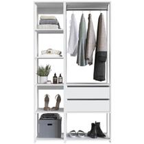 Guarda Roupa Closet 2 Pecas Cabideiro Gaveta Branco Prodecor Com Nichos Modulos Easy Multiuso Guarda Roupa Closet 2 Pecas Cabideiro Gaveta Branco Prodecor Com Nichos Modulos Easy Multiuso