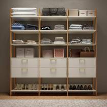 Guarda Roupa Closet 217,5cm com Prateleiras Dalla Costa MDF Guarda Roupa Closet 217,5cm com Prateleiras Dalla Costa MDF