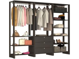 Guarda-Roupa Closet 3 Peças com 2 Cabideiros 3 Gavetas e 10 Nichos Yes Guarda-Roupa Closet 3 Peças com 2 Cabideiros 3 Gavetas e 10 Nichos Yes