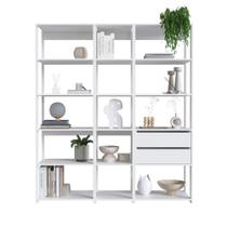 Guarda Roupa Closet 3 Peças com 2 Gavetas e 14 Nichos Easy