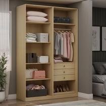 Guarda Roupa Closet Aberto 3 Gavetas 100% Mdf Infinity