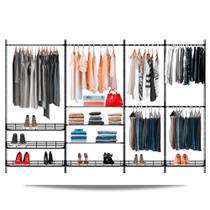 Guarda roupa closet aramado aberto CLR281 - 3,10 Smart Black