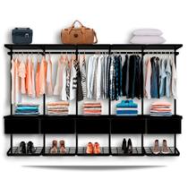 Guarda Roupa Closet Aramado Modulado Gaveta MDF 3,10m
