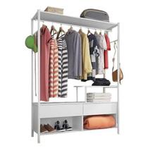 Guarda Roupa Closet Barcelona 2 Gavetas Branco - Artefamol