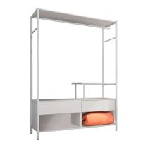 Guarda Roupa Closet Barcelona Tubular 02 Gavetas Branco Artefamol