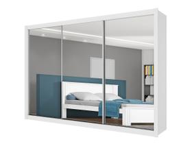 Guarda Roupa Closet Casal MDF 3 Portas Espelhadas Toronto