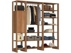 Guarda-Roupa Closet com 1 Cabideiro 1 Porta com 2 Prateleiras e 12 Nichos Yes