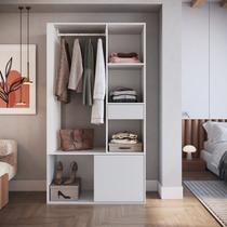 Guarda-roupa Closet com 1 Gaveta 1 Cabideiro 2 Prateleiras e 1 Porta Cl100