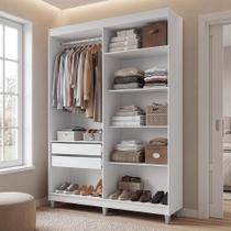 Guarda-Roupa Closet com Pés 2 Gavetas 121 cm Venus Madesa Guarda-Roupa Closet com Pés 2 Gavetas 121 cm Venus Madesa
