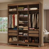 Guarda-roupa Closet Com Pés 4 Gavetas 180cm Rustic Venus Madesa