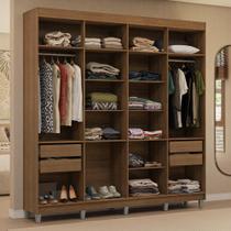 Guarda-Roupa Closet com Pés 4 Gavetas 216cm Rustic Venus Madesa Guarda-Roupa Closet com Pés 4 Gavetas 216cm Rustic Venus Madesa
