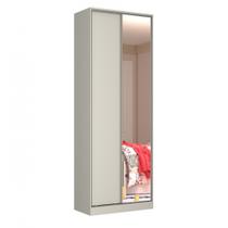 Guarda Roupa Closet Compact 2 Portas Com 1 Espelho Nova Mobile