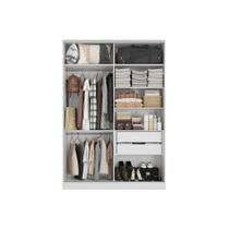 Guarda Roupa Closet de Quarto Aberto ARM158BMDP c/ 2 Gavetas s/ Portas Branco - Kappesberg