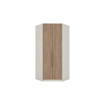 Guarda Roupa Closet de Quarto Canto Oblíquo MC05 Seletto c/ 2 Portas e 3 Gavetas Areia/Jequitibá - Henn