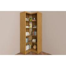 Guarda Roupa Closet de Quarto Canto Oblíquo ME4132 c/ 4 Prateleiras Aberto s/ Portas Amêndoa - Tecno Mobili