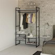 Guarda Roupa Closet Estilo Industrial, Aço/mdf! - Lenna-Decor