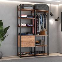 Guarda Roupa Closet Industrial 2 Gavetas 6 Prateleiras com Cabideiro M118 Guarda Roupa Closet Industrial 2 Gavetas 6 Prateleiras com Cabideiro M118