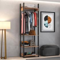 Guarda Roupa Closet Industrial 4 Prateleiras 1 Cabideiro M117 Foscarini