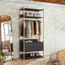 Guarda Roupa Closet Industrial com Cabideiro 2 Gavetas Guarda Roupa Closet Industrial com Cabideiro 2 Gavetas