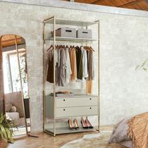 Guarda Roupa Closet Industrial com Cabideiro 2 Gavetas Olivar