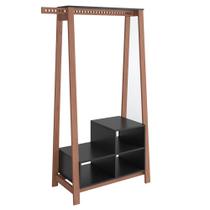 Guarda-Roupa Closet Lara Amêndoa/Preto G68 - Gran Belo Guarda-Roupa Closet Lara Amêndoa/Preto G68 - Gran Belo