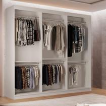 Guarda Roupa Closet Light Com 3 Prateleiras Moderna Branco Guarda Roupa Closet Light Com 3 Prateleiras Moderna Branco