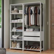 Guarda-roupa Closet Modulado 2 Gavetas 129 Cm Valencia Madesa Branco