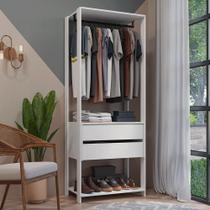 Guarda-roupa Closet Modulado 2 Gavetas 70cm Valencia Madesa Branco