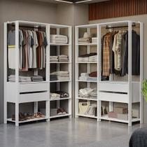 Guarda-Roupa Closet Modulado 4 Gavetas 258 cm Valencia Madesa 04