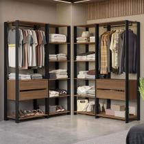 Guarda-Roupa Closet Modulado 4 Gavetas 258 cm Valencia Madesa 04