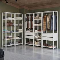 Guarda-Roupa Closet Modulado 4 Gavetas 317 cm Valencia Madesa